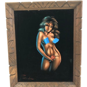 300px x 300px - Nude Velvet Painting - Etsy