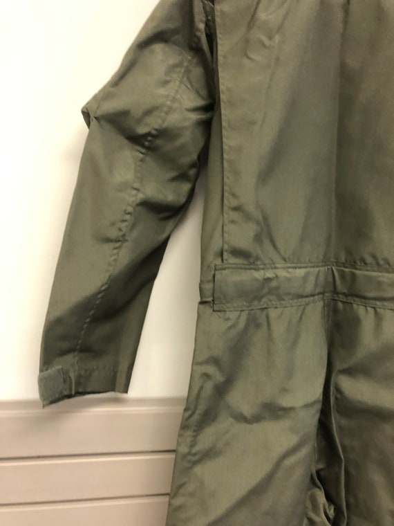 Vintage Flight Suit 40 L Military Green Coveralls… - image 7