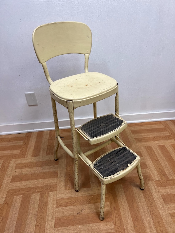 Vintage Stool 50's Step Stool Chair Vintage Cosco Kitchen
