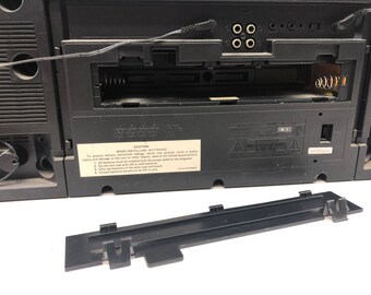 SANYO C35 - Lecteur Stéréo Radio Double Cassette Boombox Vintage (Fonctionne, Rare)