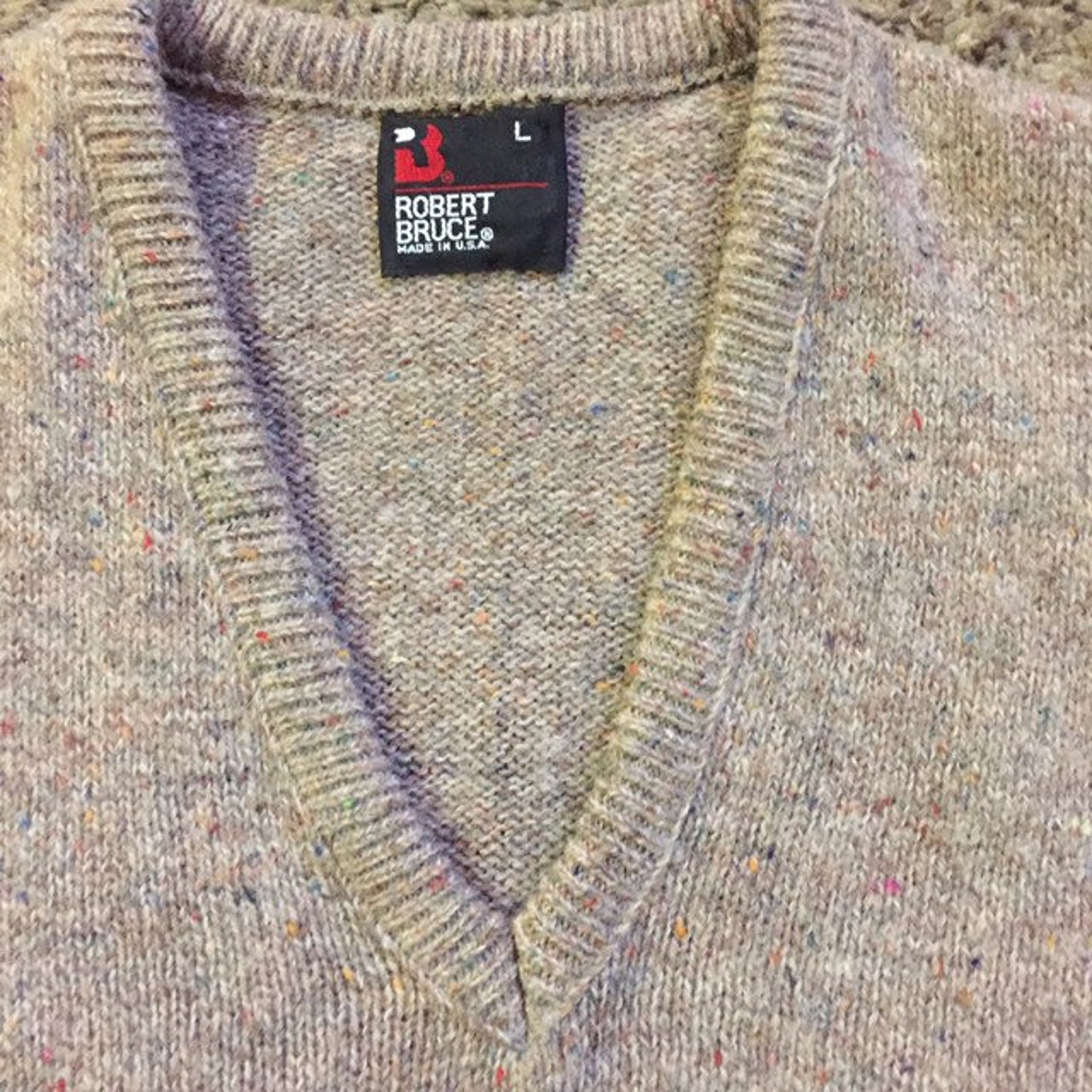 Vintage Robert Bruce Mens Sweater Vest Sz L Gently Used | Etsy