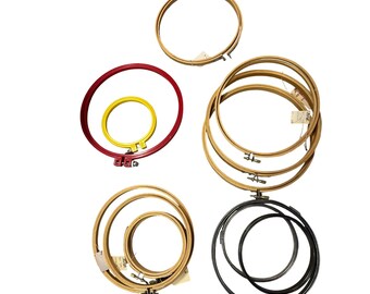 Vintage Embroidery Hoops Used 12 Items