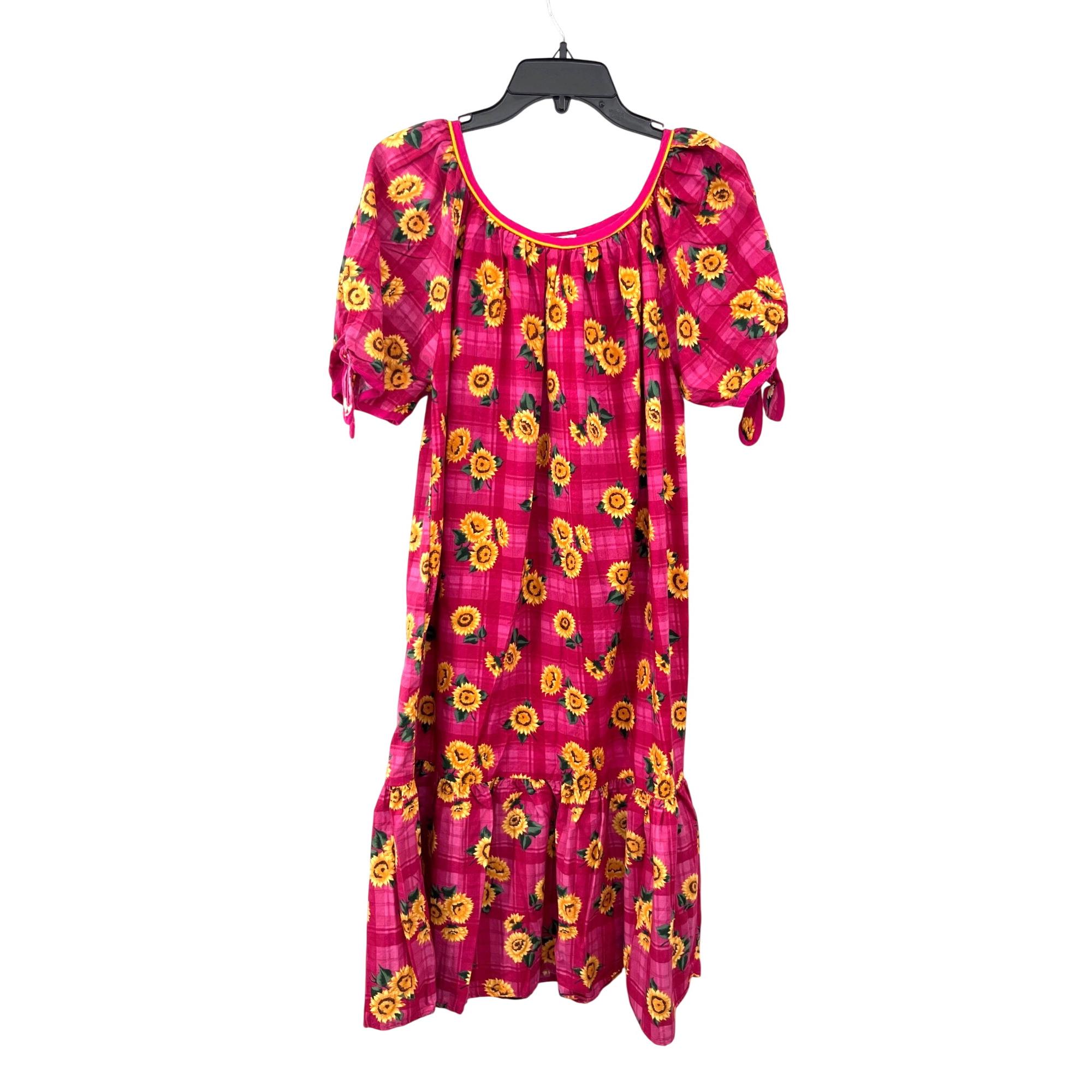 pink long sleeve dress Late 50s/ Early 60s Pink Chiffon Maxi Dress