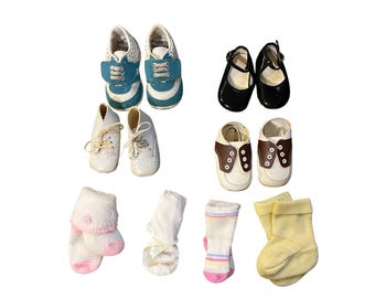 Vintage Infant Shoes and Socks Used