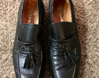 Vintage Freeman Dress Shoes Mens 9.5N Narrow Used Black