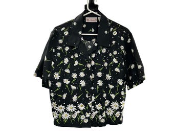 Vintage Bechamel Daisy Blouse Womens L Used Daisy Summer Spring