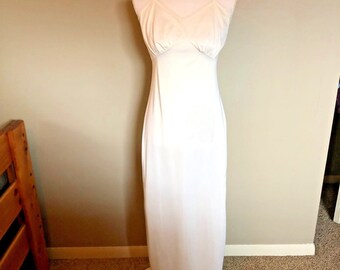 Vintage MG Full Slip Womens 34 Used Cream Midi