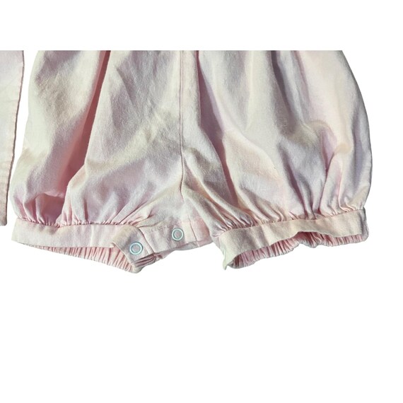 Vintage Allison Ann 24M Pink Smocked Bubble Romper Hearts Flowers Used View 6