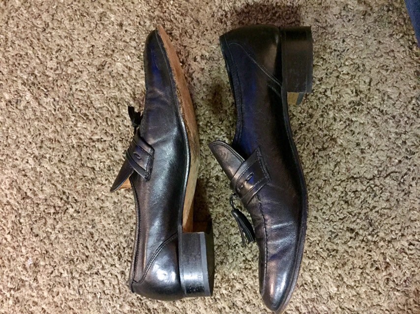 Vintage Freeman Dress Shoes Mens 9.5N Narrow Used Black  display picture 1