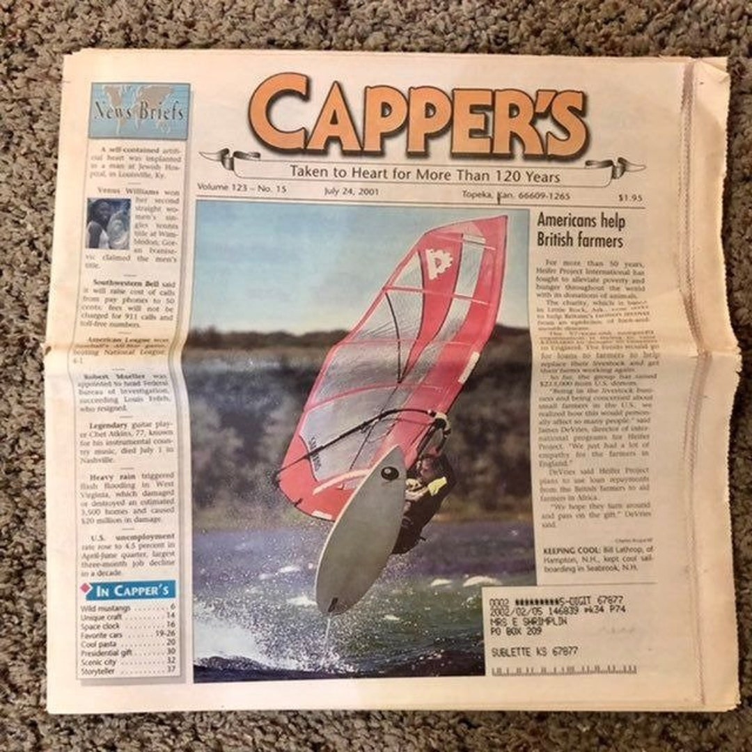 Vintage 2001 Cappers Newspaper Used Farmer Etsy