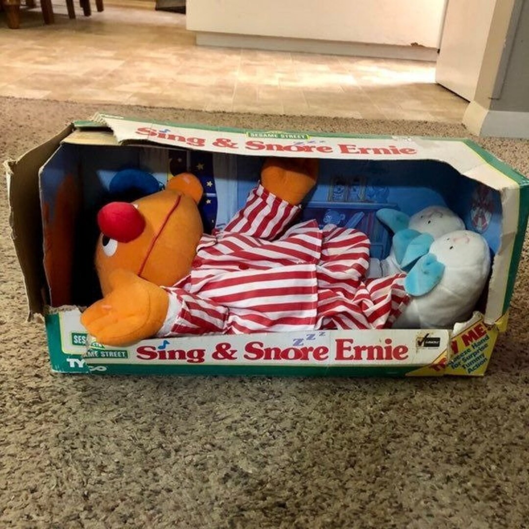 Vintage 1996 Tyco Sesame Street Sing & Snore Ernie New Some Etsy