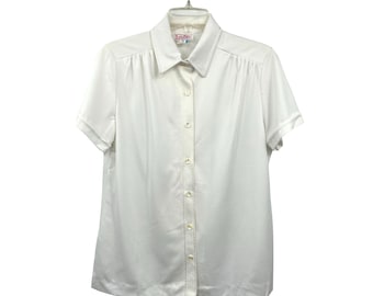 Vintage Lee Mar Blouse Womens 14 NEW Pageantry Knit Cream