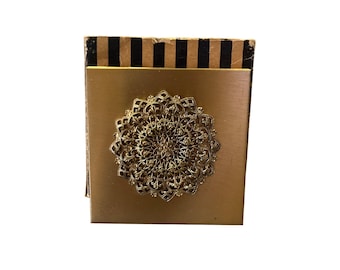 Vintage Rho-Jan Compact w Box Vanity Mirror Used 1940s