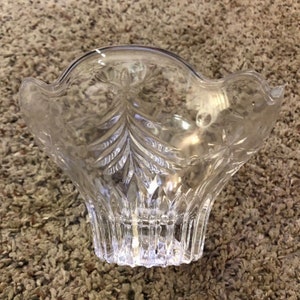 Vintage Mikasa Crystal Footed Bowl Used “Christmas Night”