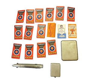 Vintage Target Cigarette Papers Cases Roller Lot Smoking Ephemera Used