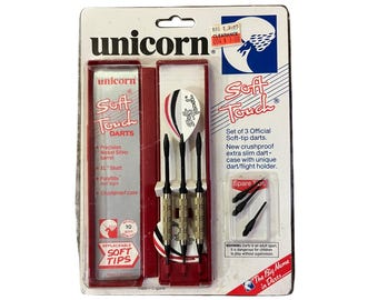 Vintage Unicorn Soft Touch Darts New Old Stock Set of 3 10G England