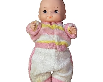 Small Vintage Playmates Pixie Doll 9055 Hong Kong 6” Used Clothes