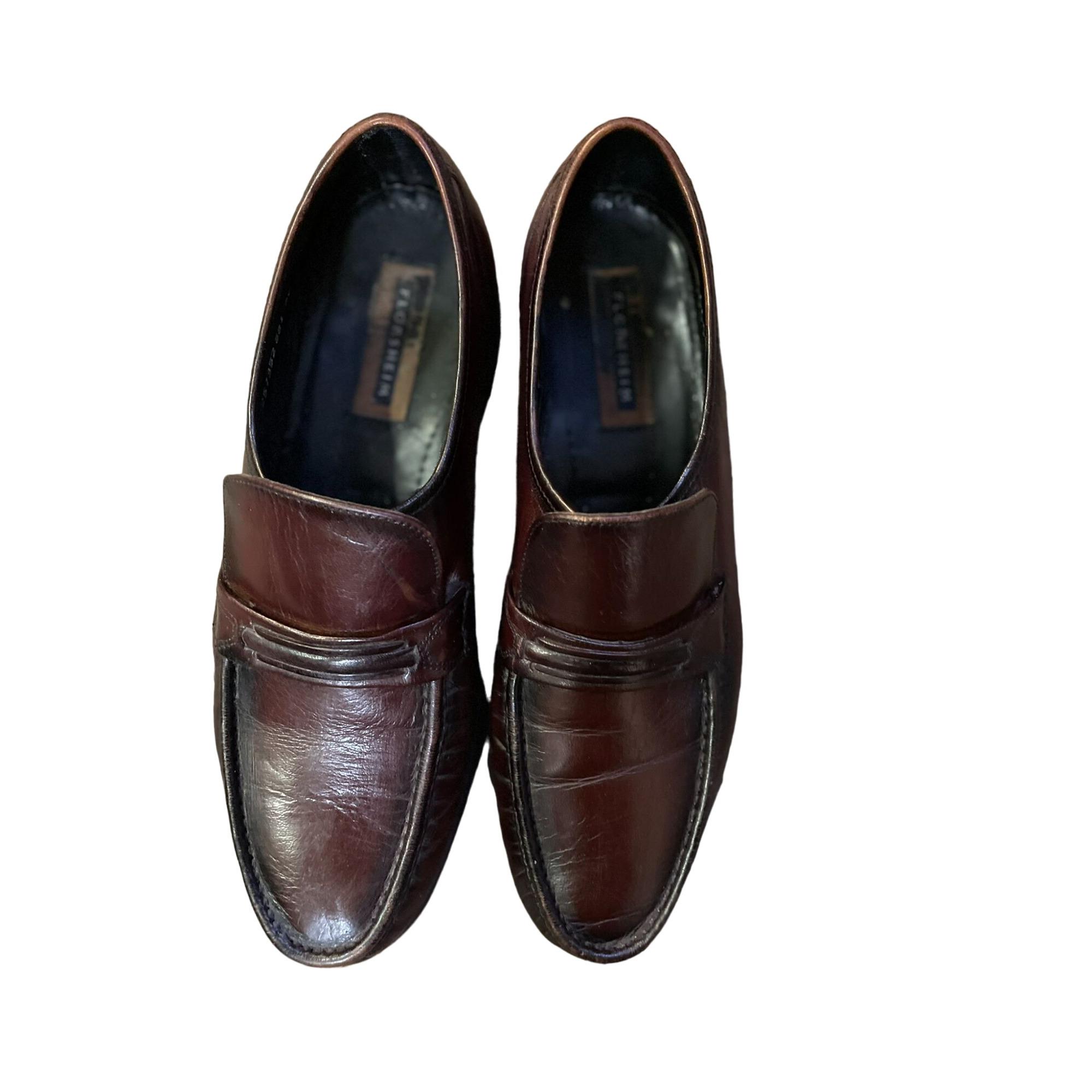 Florsheim Loafers Shoes Used Mens 10.5 D Used Como Leather 