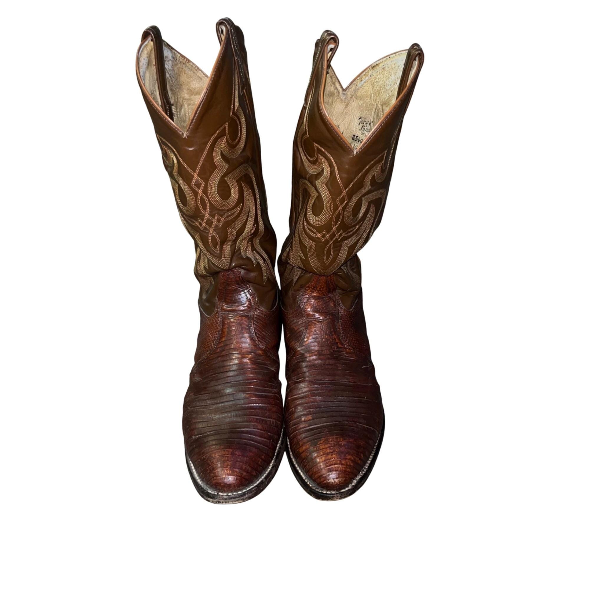 TONY LAMA Brown Stitched
Leather Western Cowboy
Pull Boots #5084 Mens Size
8 D TONY LAMA Brown Stitched Leather Western | Mercari main image 2