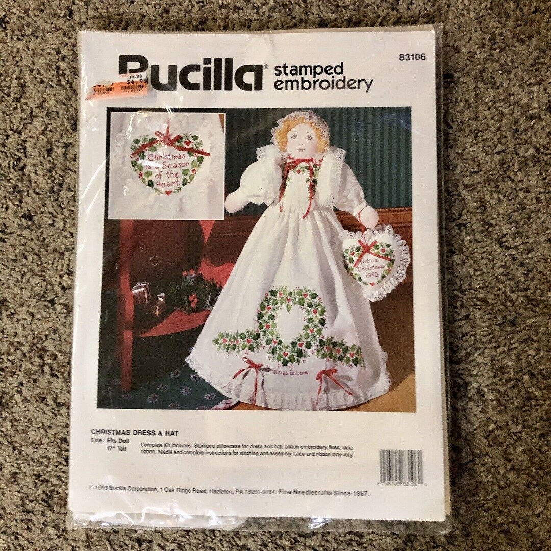 Vintage 1993 Bucilla Stamped Embroidery Kit NEW 83106 Etsy