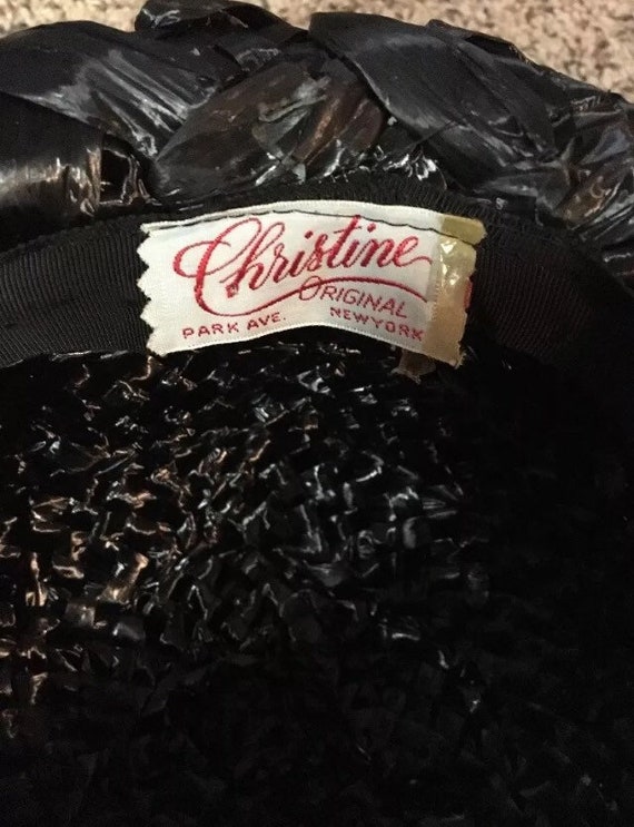 Vintage 40s Flapper Style New York Black Wool Winter Feather Christine Park Ave. Vintage Christine Original Park Avenue New York Black… - Gem main image 3