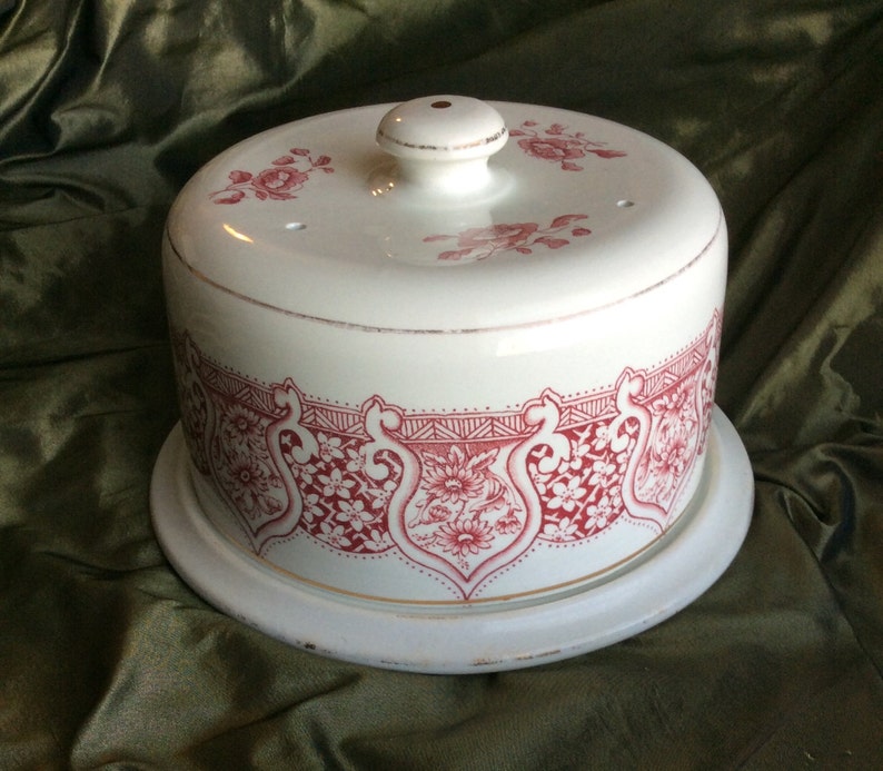 Antique Cheese Keeper Consisting of Dome and Serving Platter Etsy
