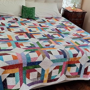 New Queen Quilt//Pineapple Blossom Quilt//Modern Style Quilt