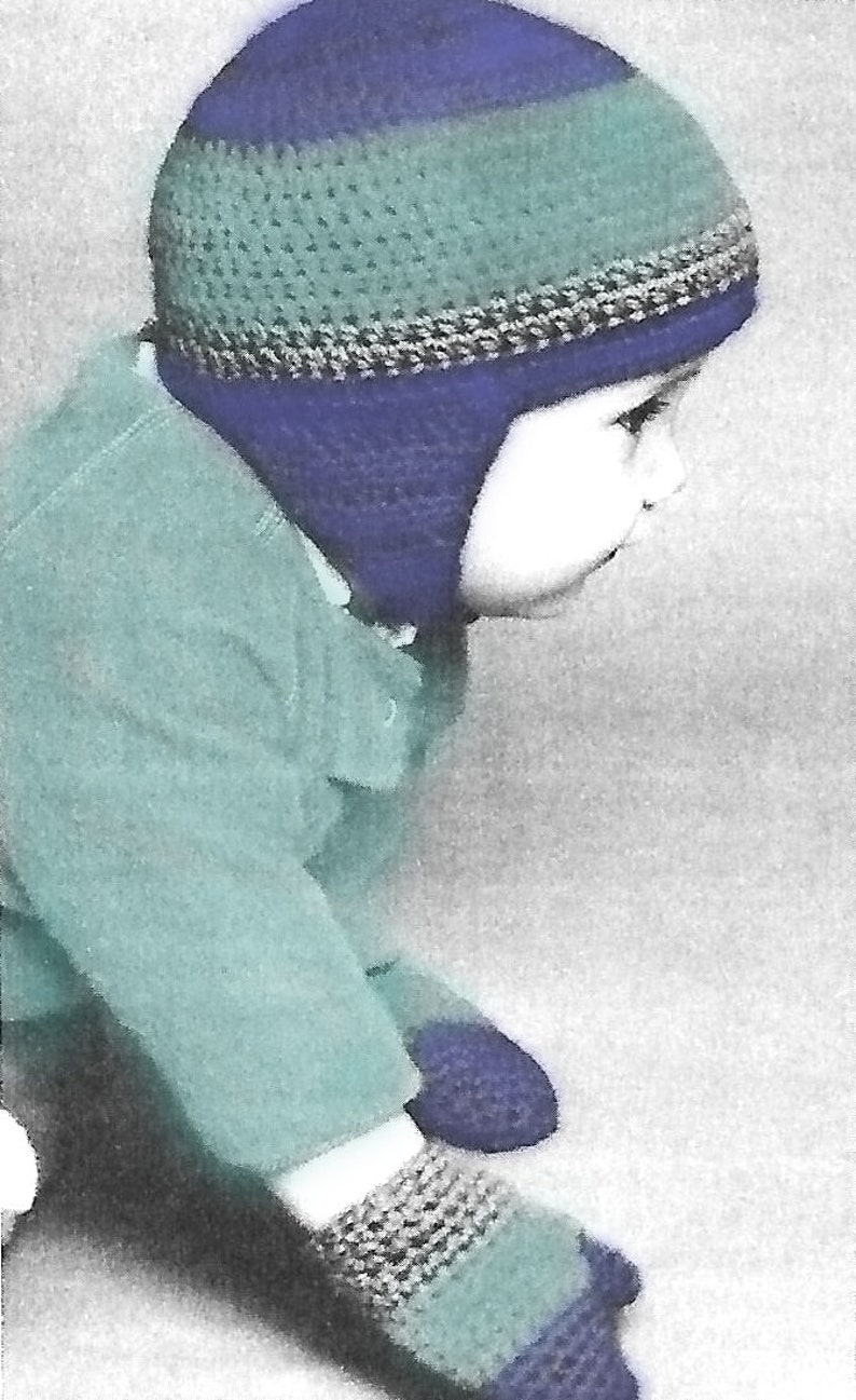 Crochet Pattern for Baby Hat and Mitten Set PDF Instant Pattern