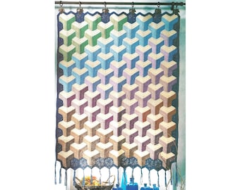 Crochet Pattern for Cafe Style Window Curtain **PDF Instant Download PATTERN**