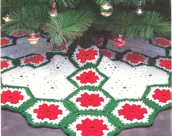 Crochet Pattern For Christmas Tree Skirt - PDF Instant Download - Easy & Quick Crochet Pattern