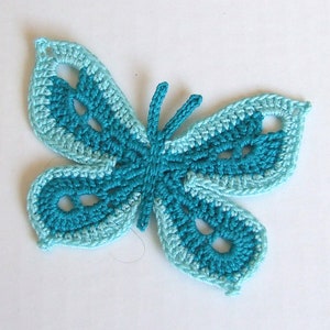 Häkelanleitung für eine kleine gehäkelte Schmetterling Applikation - PDF Instant Pattern Download