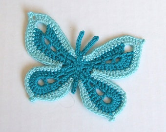 Crochet Pattern for a Small Crocheted Butterfly Applique - PDF Instant Pattern Download