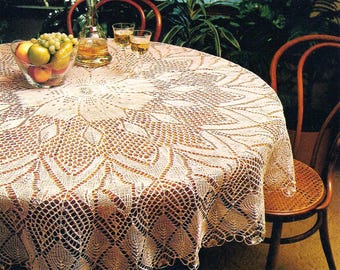 Knitted Lace Round Tablecloth Pattern