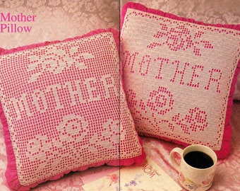 Crochet Pattern For "Mother" Pillow - PDF Pattern Instant Download - Mother's Day is Coming!