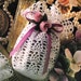 Crochet Pattern For Sack Sachet, Lace Pouch, Bridal Bag, Gift Bag - PDF Instant Download Pattern - 5" Lace Drawstring Bag