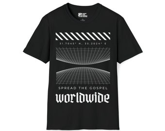 Spread The Gospel Worldwide-T-shirt: uniseks christelijke kleding