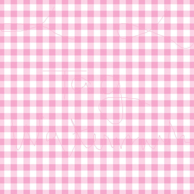 Pink Large Print Gingham Cardstock Paper Etsy