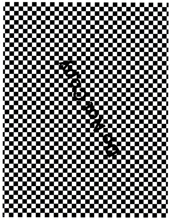 Black/White Checkered Cardstock Paper Etsy