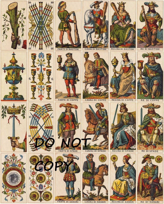 Old Tarot Card Instant Download Etsy