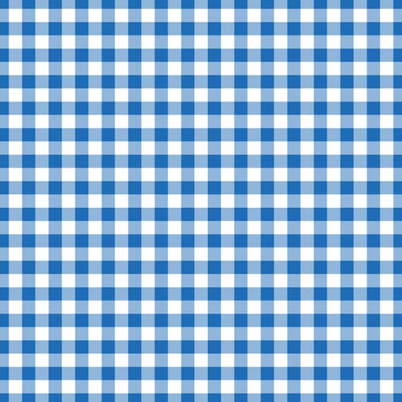 Blue Large Gingham Print Cardstock Paper Etsy