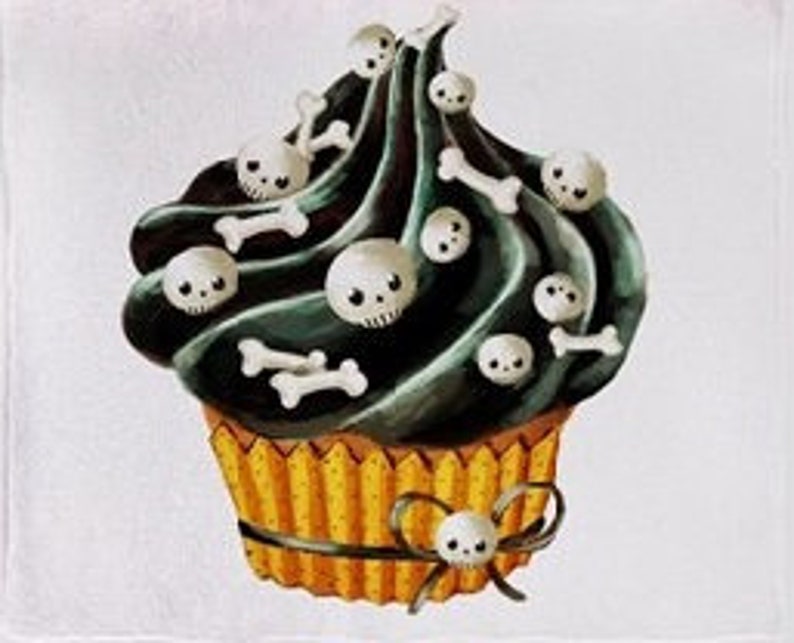 Black Halloween Cupcake