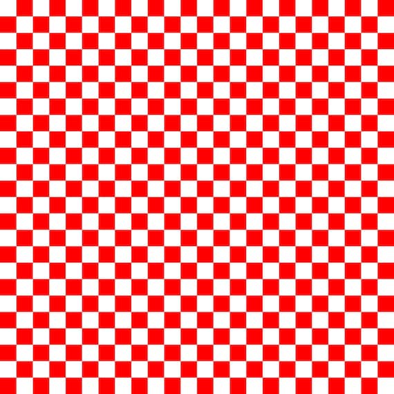 Picnic Red Checkered Cardstock Paper | Etsy