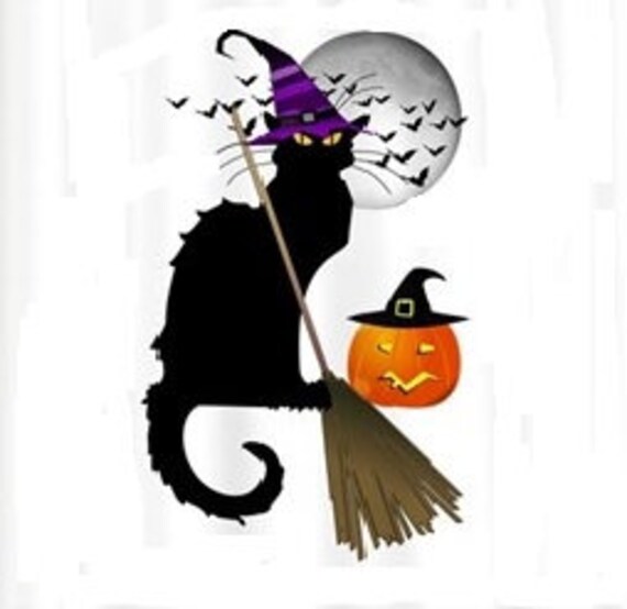 Le Chat Noir Halloween Instant Download Etsy