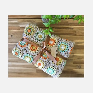 Vintage Style Blanket | Daisy blanket | Crochet blanket | Crochet throw | Handmade blanket | Custom throw | Personalize Blanket