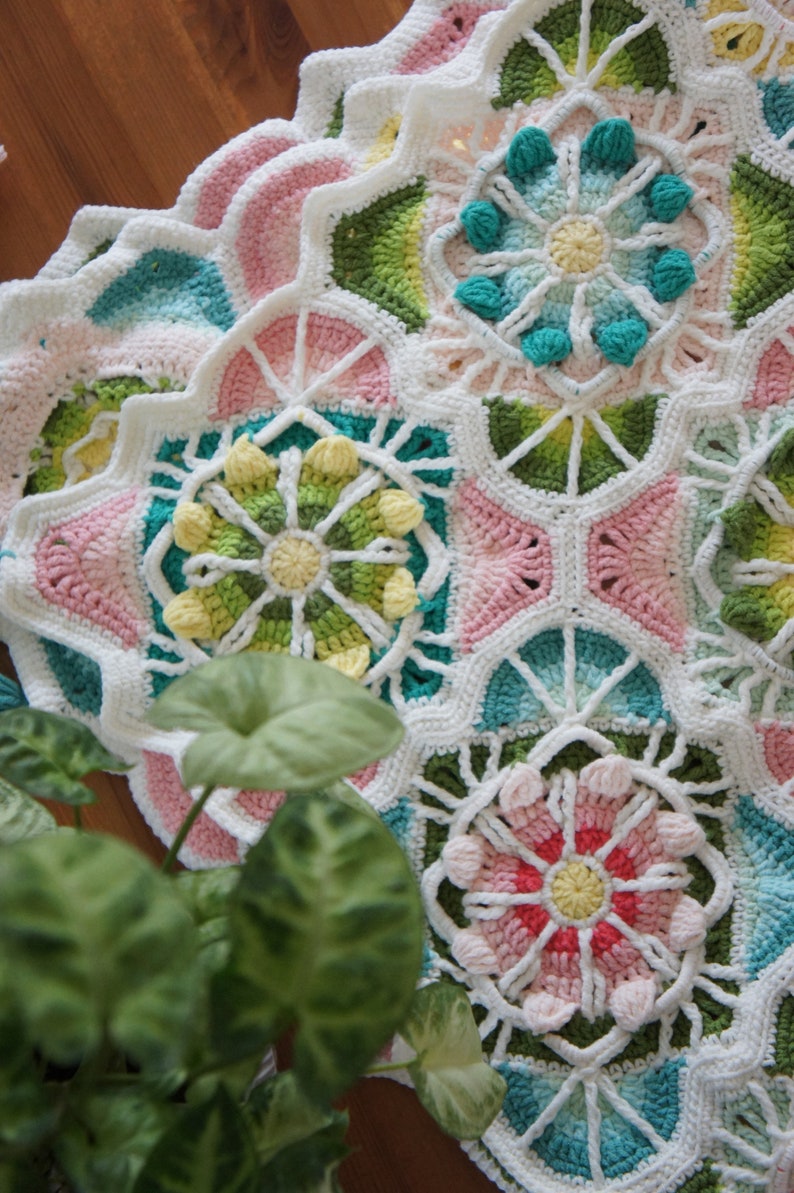 Crocheted Blanket Handmade Lotus Throw Crochet Floral Etsy Australia