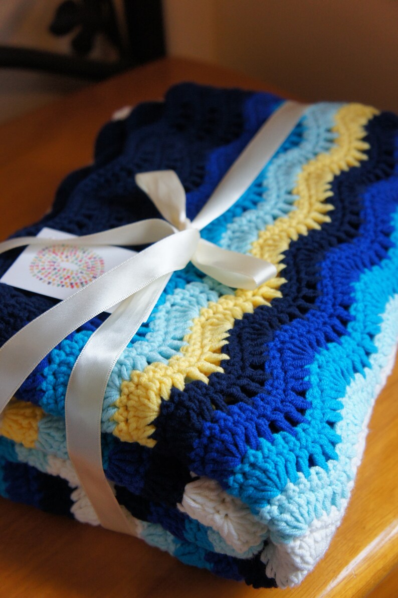 OCEAN Crochet Throw Crochet Blanket Afghan Handmade Etsy Australia