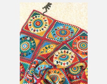 Handmade Colourful Blanket | Crochet Throw | BOHEMIAN blankets | Afghan Blanket | Made to order | Sofa Throws | Gift For Her