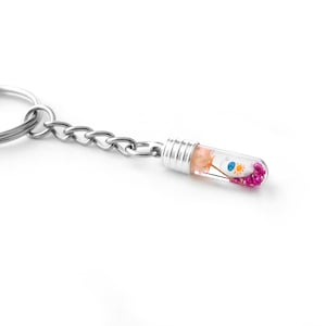 Keychain with Name, Rice Keychain, Custom Keychain, Personalized Keychain, Name on Rice, Rice Jewelry, Unique Gift, SMALL TUBE PENDANT