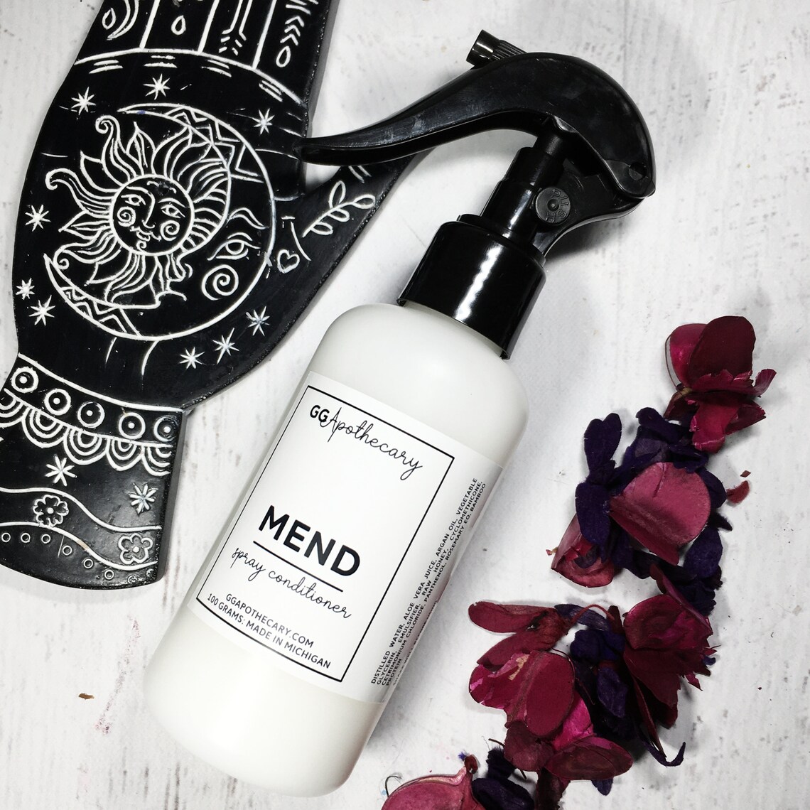 MEND spray conditioner detangler rosemary argan oil bamboo Etsy