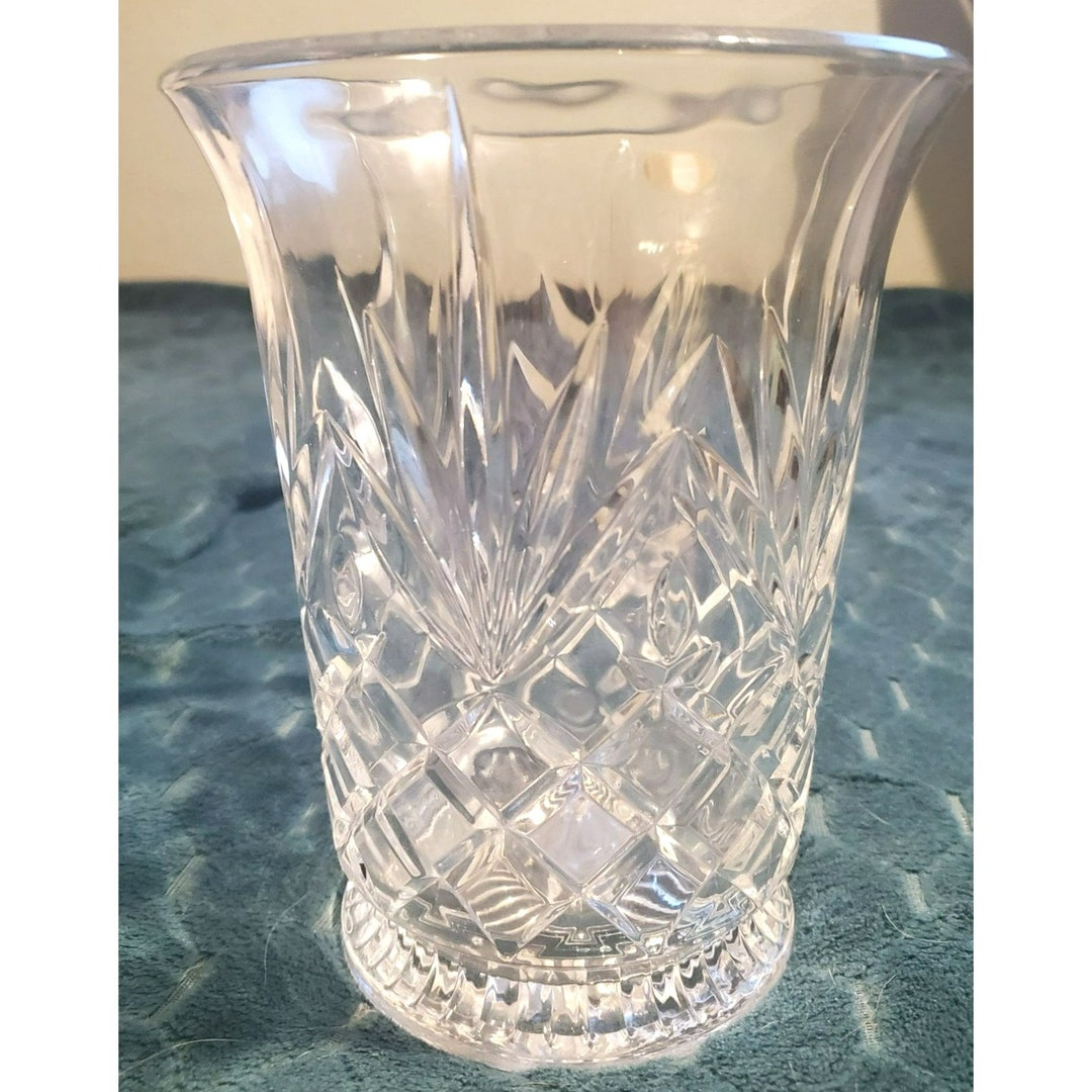 Vintage USA Lead Crystal Deplomb Large Clear Flower Vase Etsy
